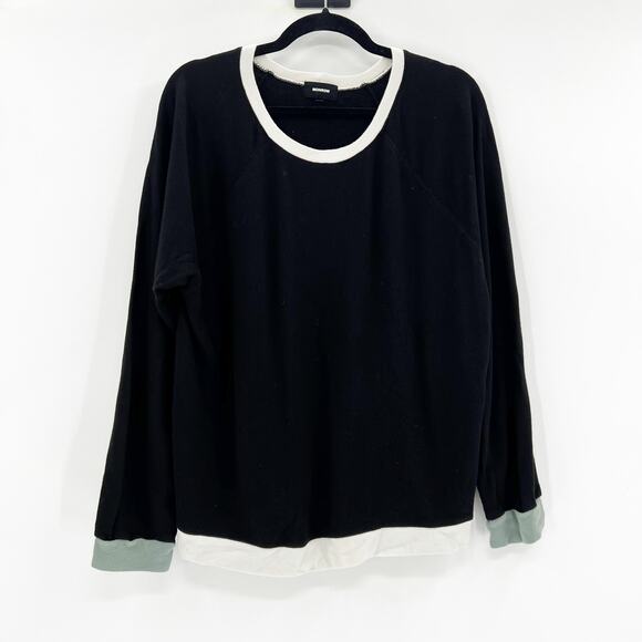 Monrow‎ Black Pullover Sweater Lounge Wear Small - Picture 1 of 5